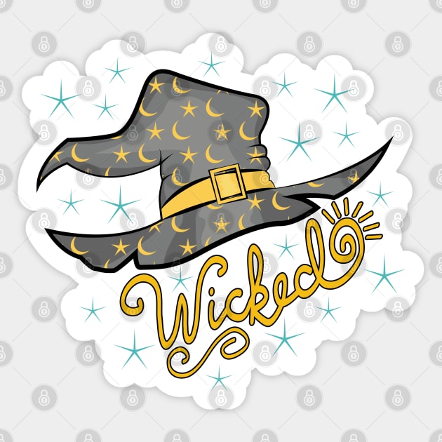 Wicked Witch Hat Sticker by Designoholic